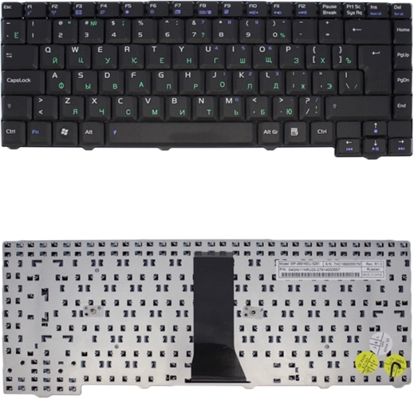 Клавиатура для ноутбука Asus F2000 F2 F3000 F3 Z53 Series.