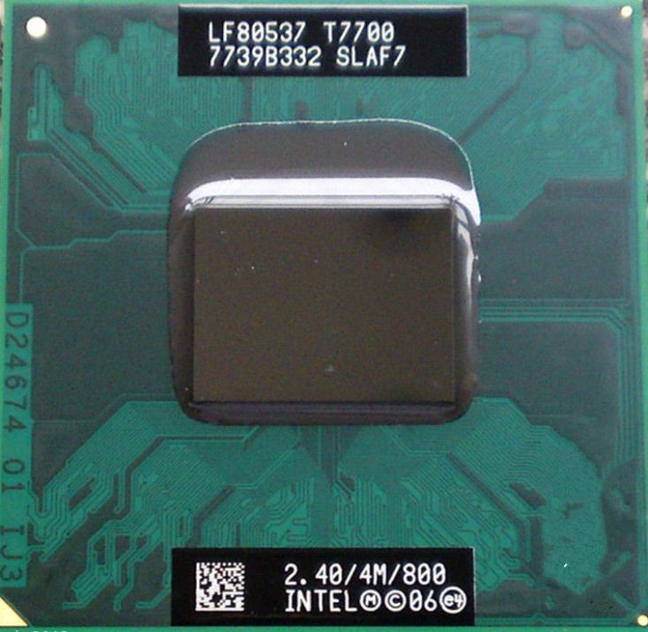 Процессор для ноутбука Intel CORE 2 DUO T7700 2.4GHZ 4MB 800MHZ SLAF7