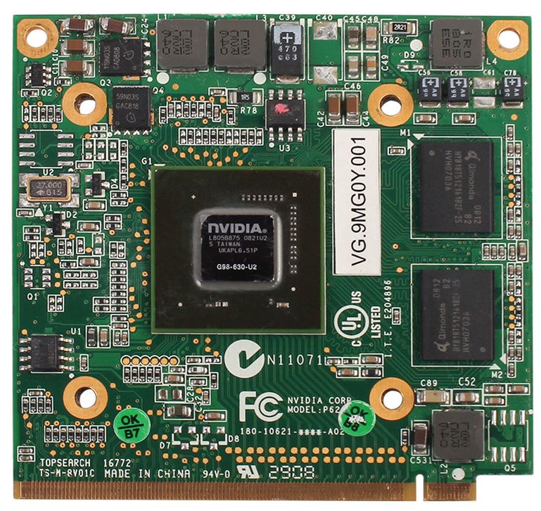 Видеокарта для ноутбука nVIDIA GeForce GF 9300M GS G98M 256M DDR2 MXM II