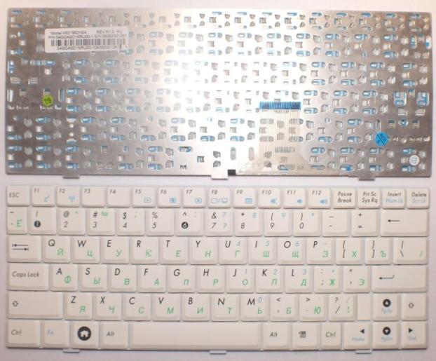 Клавиатура для ноутбука Asus Eee PC 904H 905 1000 1002 1003 S101 U1 U2 Series. белая русская