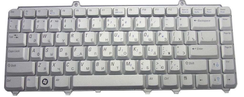 Клавиатура для ноутбука Dell Inspiron 1400 1500 Series серебристая