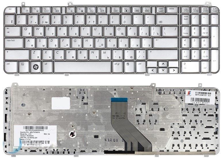 Клавиатура для ноутбука HP Pavilion DV6 DV6-1000 1100 1200 1300 2000 2100 series (серебристая)