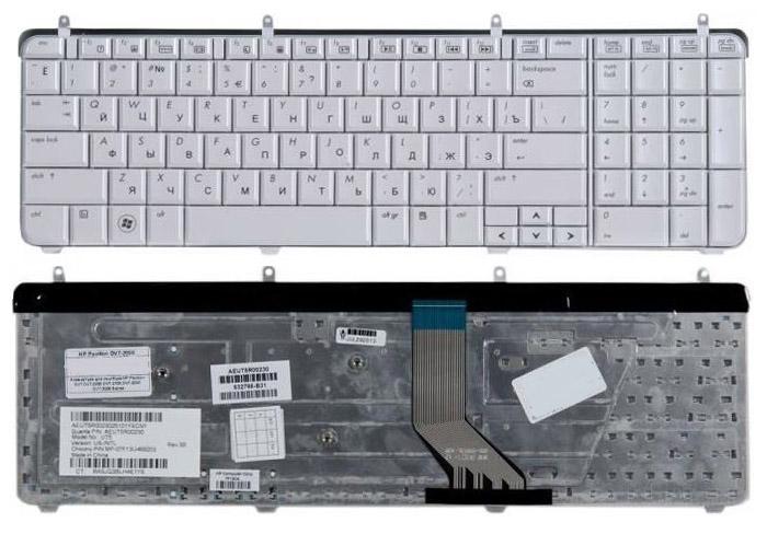 Клавиатура для ноутбука HP Pavilion DV7-2000 DV7-3000 Series белая