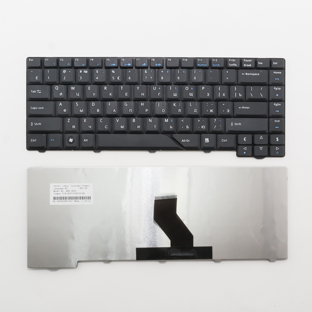 Клавиатура для ноутбука Acer 4230, 4330, 4430 черная матовая