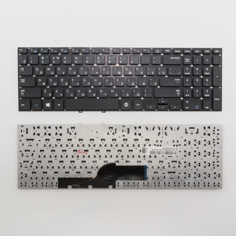 Клавиатура для ноутбука Samsung NP300E5V, NP350V5C черная без рамки