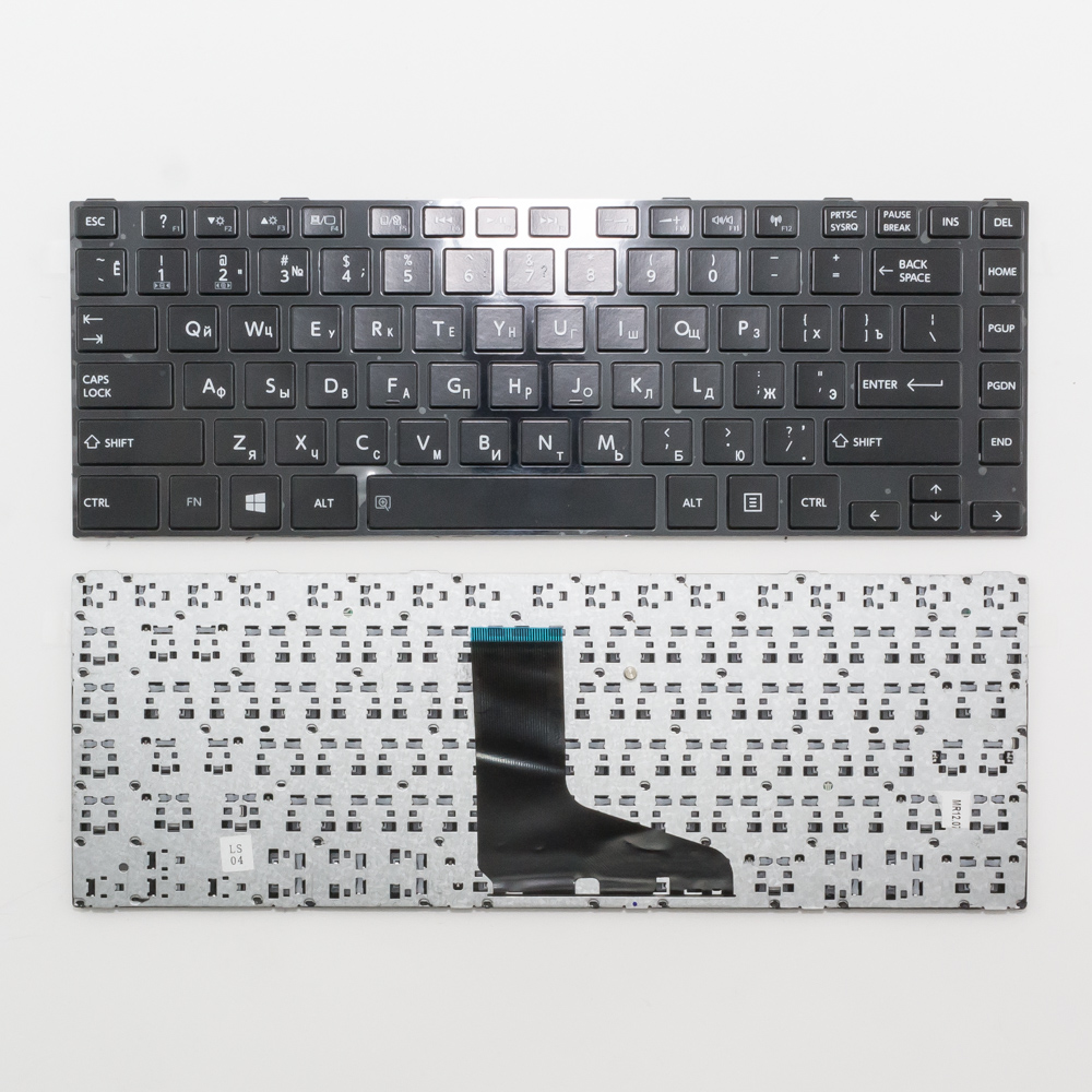 Клавиатура для ноутбука Toshiba L800, L830, C800 черная с черной рамкой
