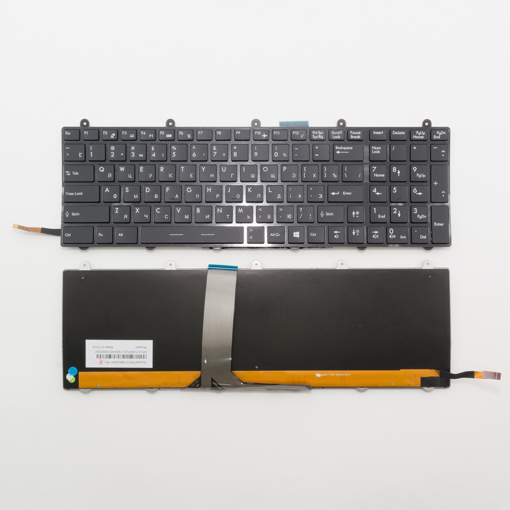 Клавиатура для ноутбука MSI GE60, GE70 черная с рамкой, с подсветкой