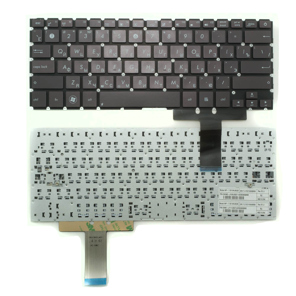 Клавиатура для ноутбука Asus UX31A, U38D черная без рамки, без подсветки