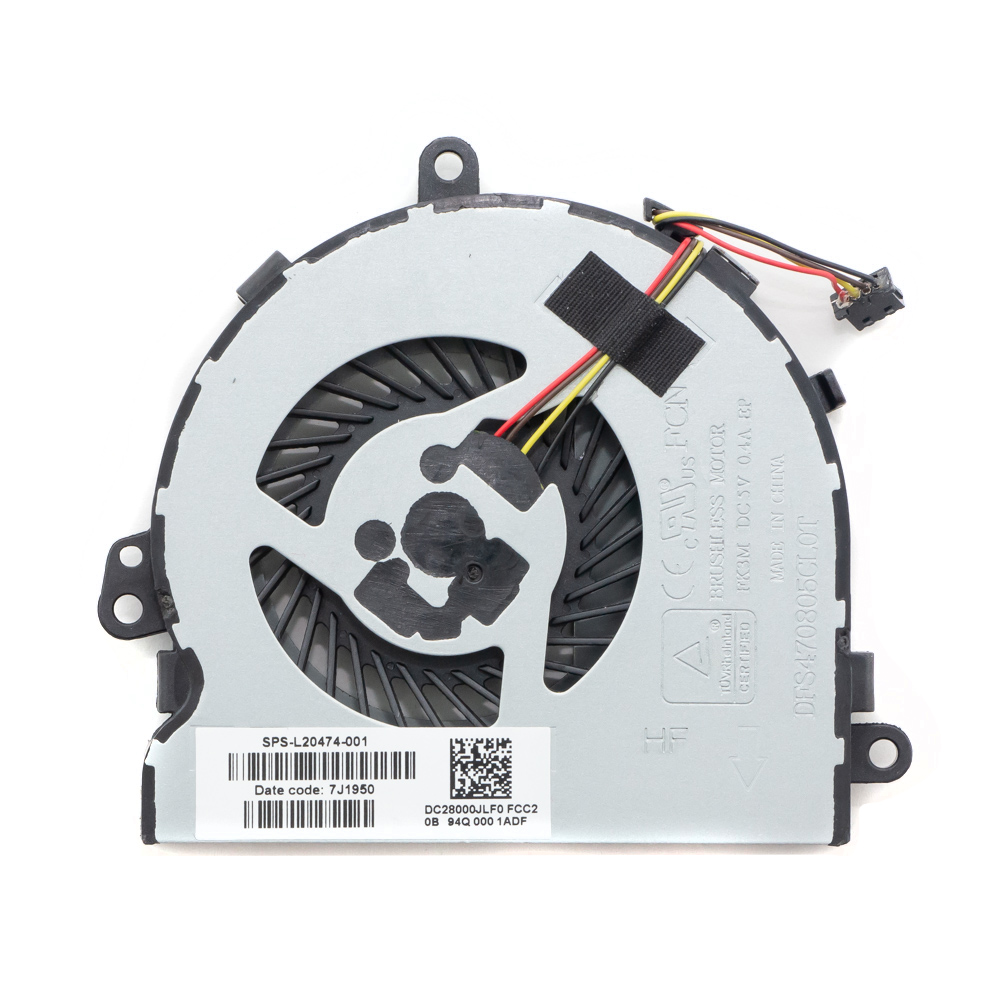 Вентилятор для ноутбука HP 15-DB, 15-DR (4 pin)