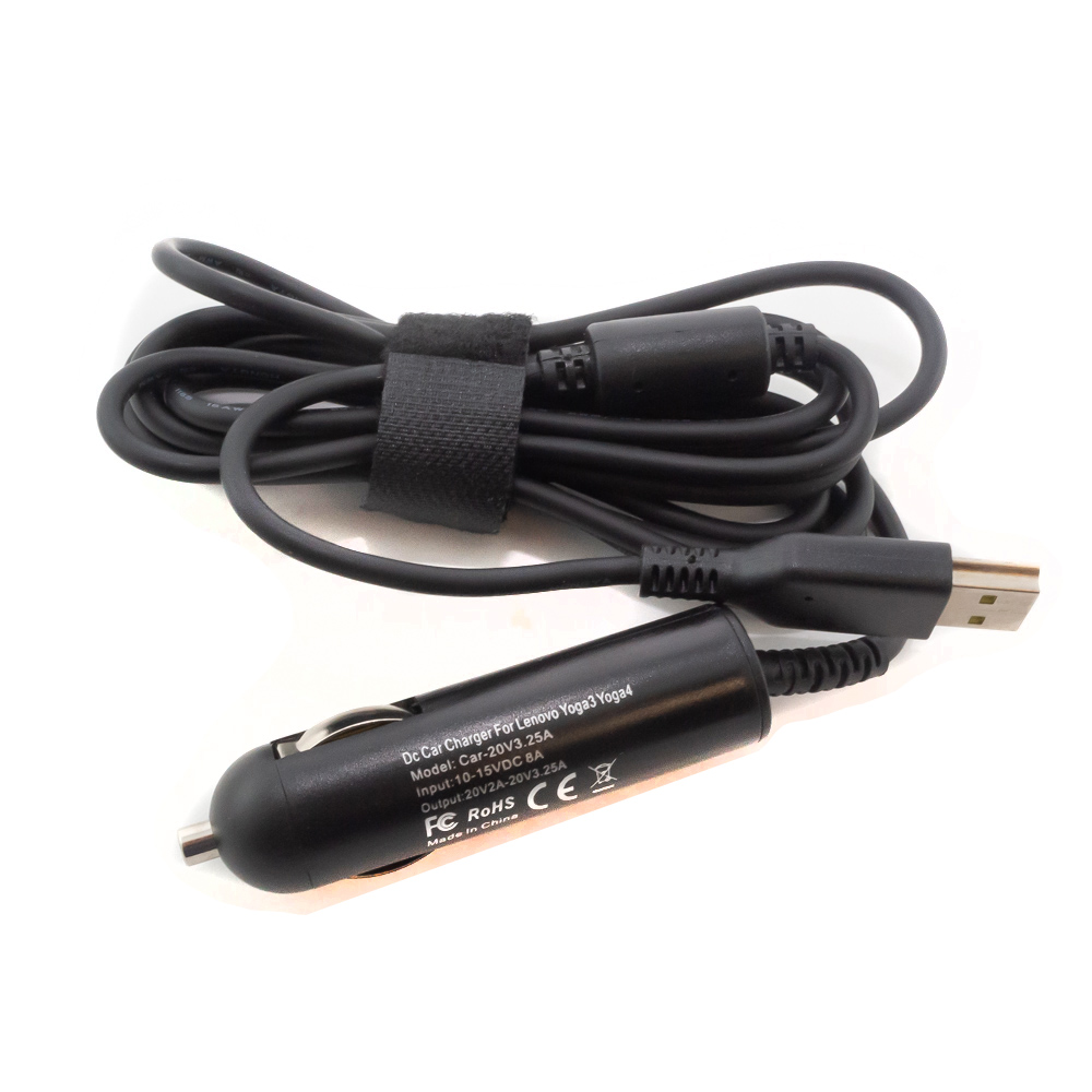 Автомобильная зарядка Lenovo 20V 3.25A (65W) USB Type скошенный разъем