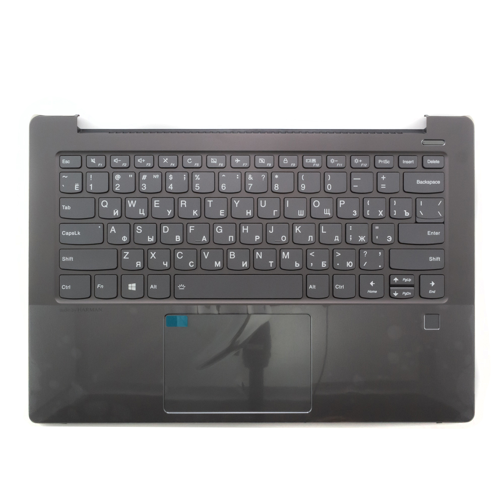 Клавиатура для ноутбука Lenovo 530S-14IKB серая c серым топкейсом