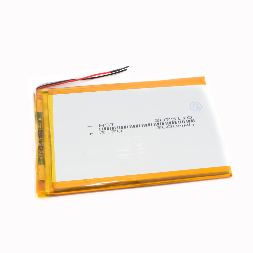 Аккумулятор 3.7v 3600mAh 110x75x3мм (3 pin)