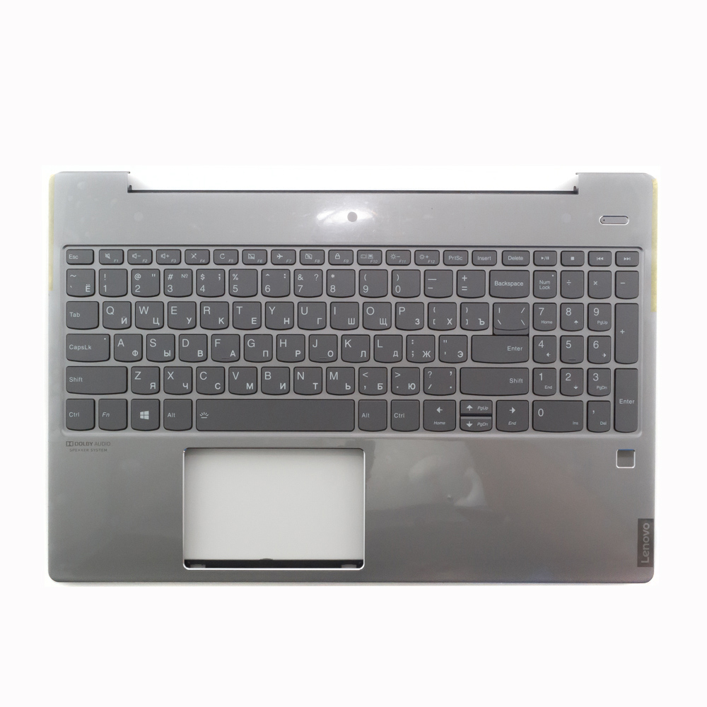 Клавиатура для ноутбука Lenovo S540-15IWL серая с серебристым топкейсом