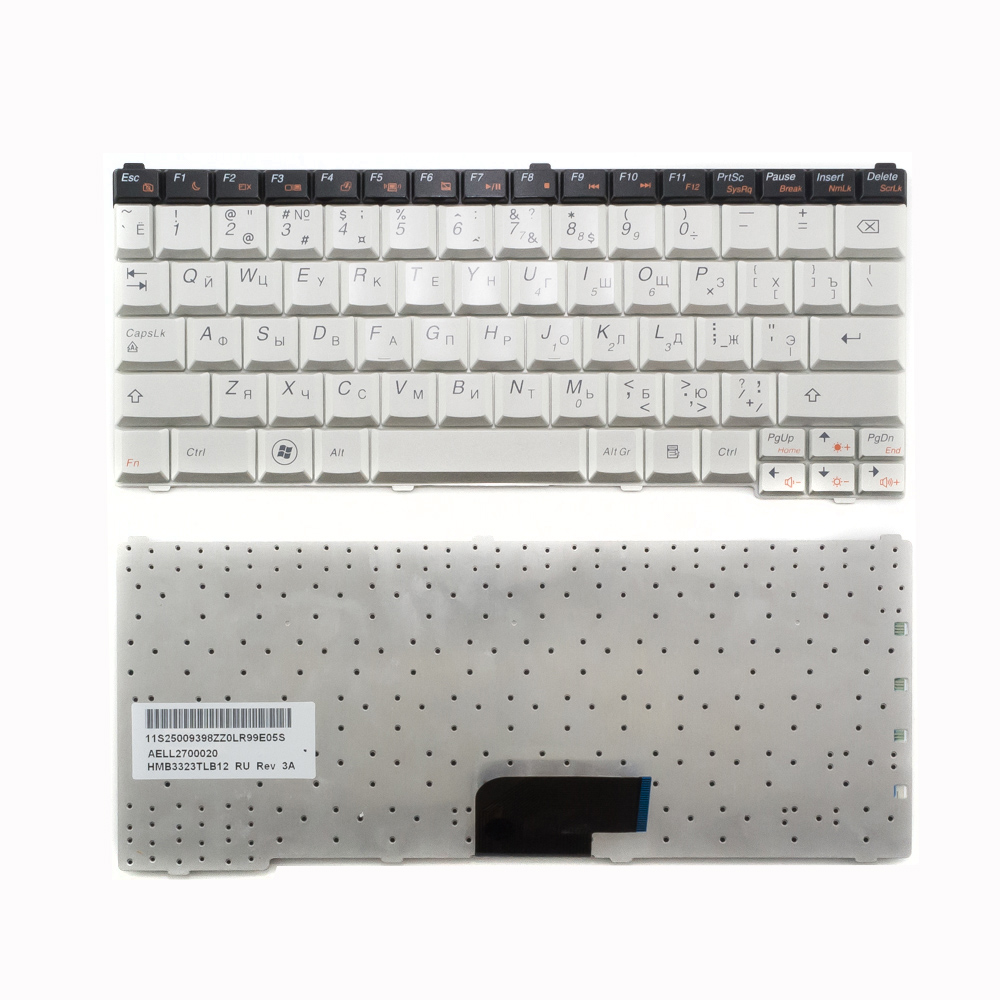 Клавиатура для ноутбука Lenovo Ideapad U150 серебристая