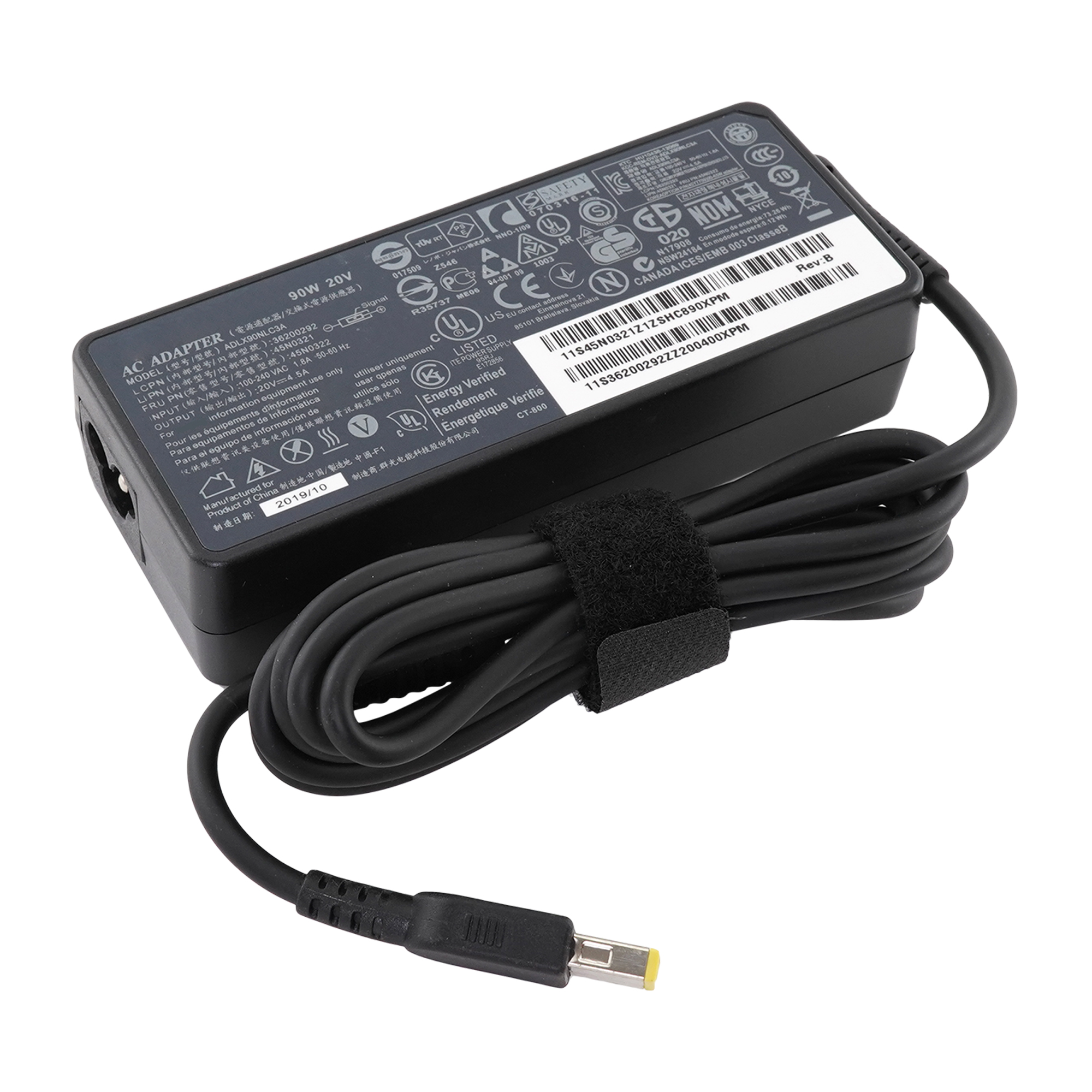 OEM зарядка для ноутбука Lenovo 20V 4.5A (90W) прямоугольный разъем